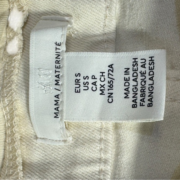 H&M Mama Maternity Straight Ankle Jeans Beige Size Small NWT - Picture 8 of 11